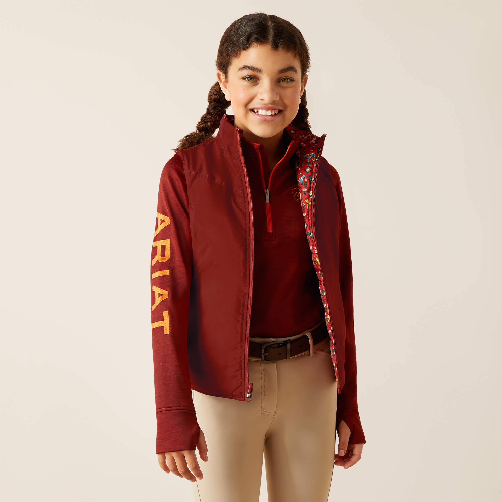 Ariat Youth Bella Reversible Insulated Vest (Dala Horse)