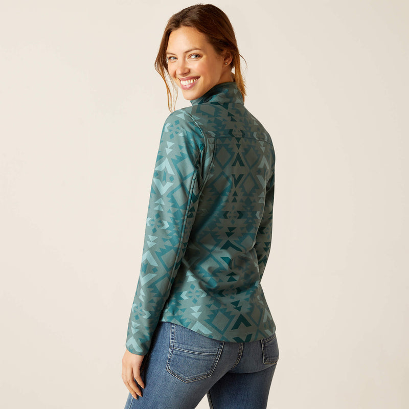 Ariat Womens New Team Softshell Print Jacket (Pinewood)