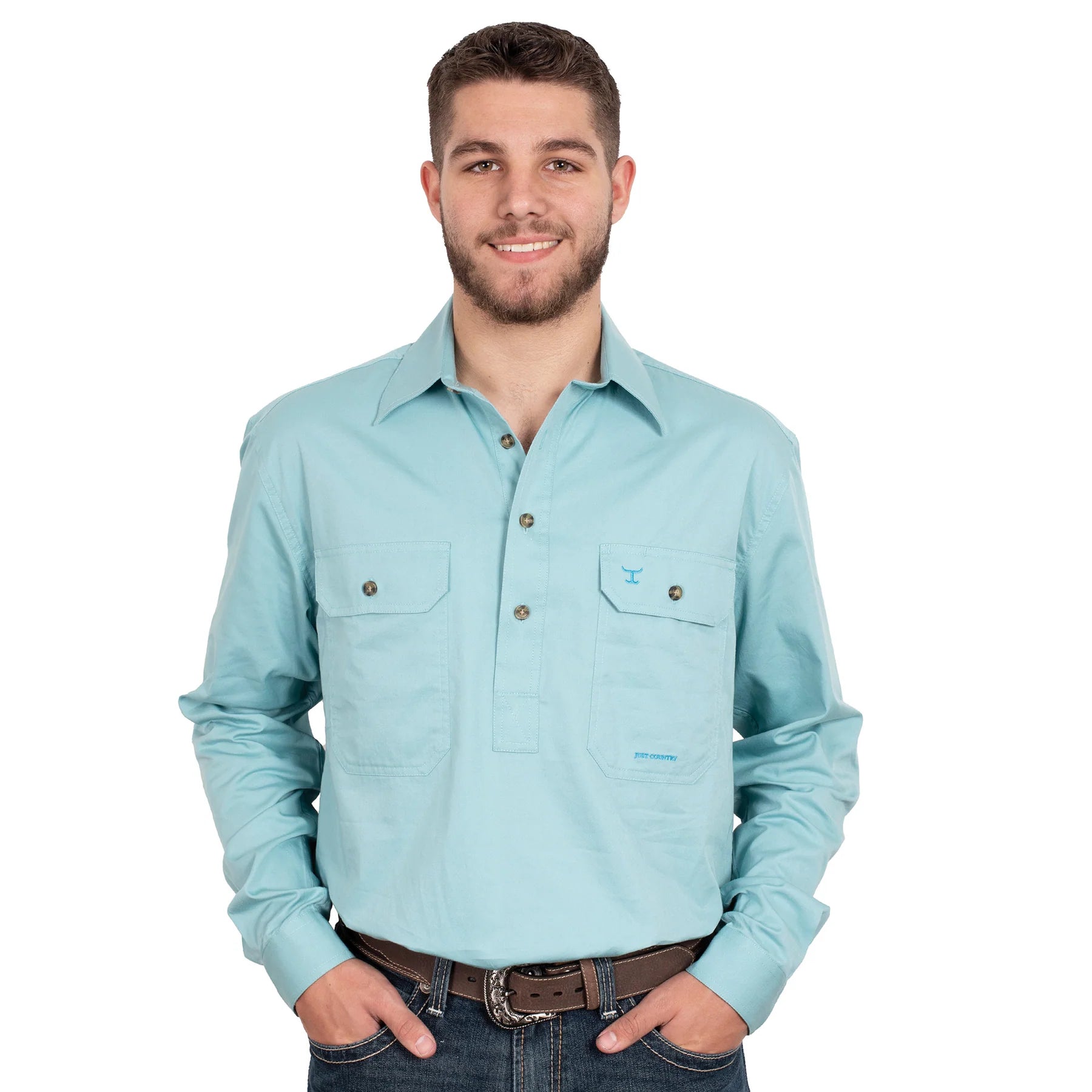 Just Country Mens Cameron Workshirt (Reef)