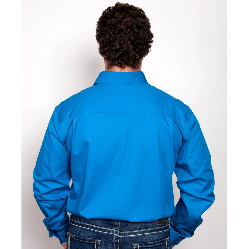 Just Country Mens Cameron Workshirt (Blue Jewel)