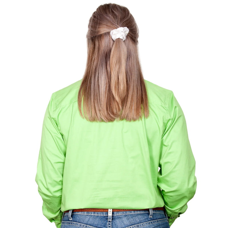 Just Country Womens Jahna Long Sleeve Workshirt (Lime Green)