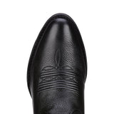 Ariat Women's Heritage Western R Toe Boot- Black Deertan