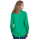 Just Country Women's Jahna Long Sleeve Work Shirt - Ivy Green