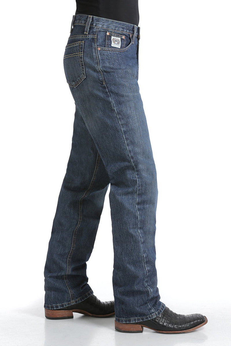Cinch Mens White Label Relaxed Fit Jeans 36 Inch Leg (Dark Stonewash)
