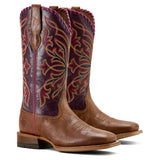 Ariat Women's Showdown Western Boot - Dark Tan/Vino