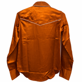 Cruel Denim Ladies Satin Western Pearl Snap Shirt - Copper