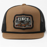 Cinch Logo Patch Snap Back Trucker Cap - Brown