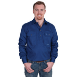 Just Country Men's Cameron Work shirt - Cobalt
