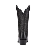 Ariat Women's Heritage Western R Toe Boot- Black Deertan