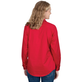 Just Country Women's Jahna Long Sleeve Work Shirt - Chilli