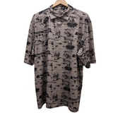 Cinch Mens Cowboy Print Stretch Polo - Grey