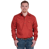 Just Country Men's Cameron Work shirt - Rust