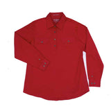 Just Country Women's Jahna Long Sleeve Work Shirt - Chilli