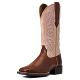 Ariat Ladies Round Up Wide Square Toe Brown/Champagne (AU22)
