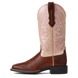 Ariat Ladies Round Up Wide Square Toe Brown/Champagne (AU22)
