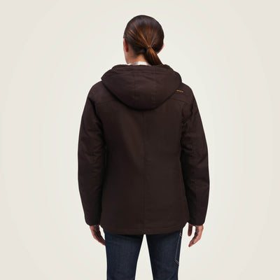 Ariat Womens Rebar DuraCanvas Insulated Jacket (Mole)