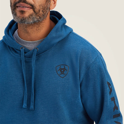 Ariat Mens Logo Hoodie (Poseidon Heather)