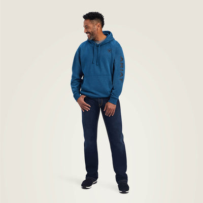 Ariat Mens Logo Hoodie (Poseidon Heather)