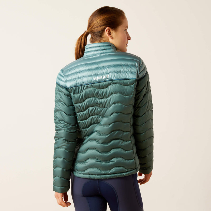Ariat Womens Ideal Down Jacket (Iridescent Arctic/Silver Pine)