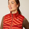 Ariat Womens Ideal Down Vest (Iridescent Red Ochre/Burnt Brick)