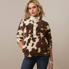 Ariat Womens Berber Snap Front Sweatshirt (Chestnut Paint)