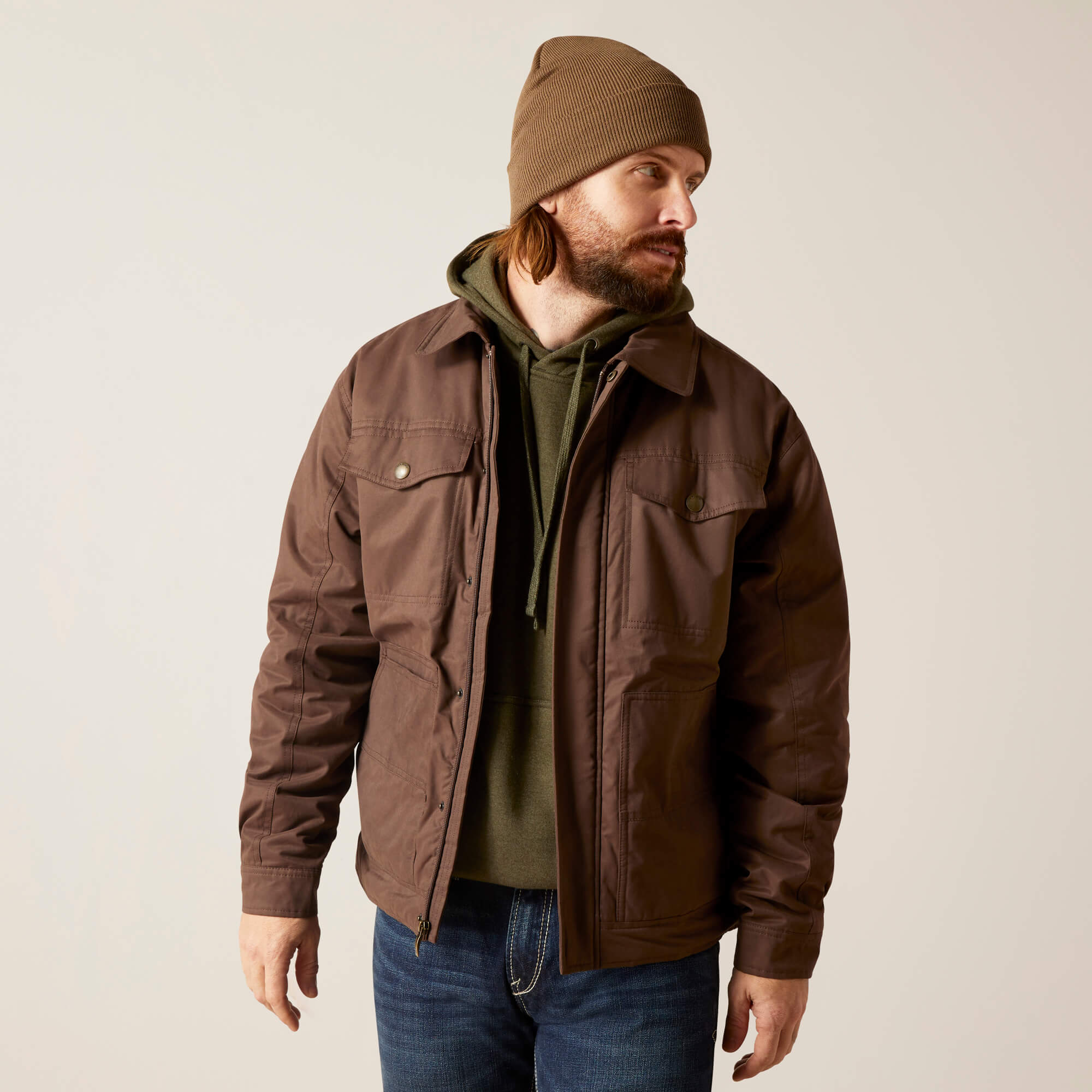 Ariat Mens Grizzly 2.0 Canvas Conceal and Carry Jacket (Bracken)