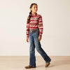 Ariat Girls Serape Snap Long Sleeve Shirt (Blushing Serape Print)