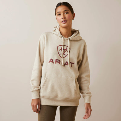 Ariat Womens Real Ombre Shield Hoodie (Oatmeal Heather)