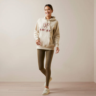 Ariat Womens Real Ombre Shield Hoodie (Oatmeal Heather)