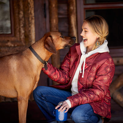 Ariat Womens Crius Insulated Jacket (Burnt Rose Print)