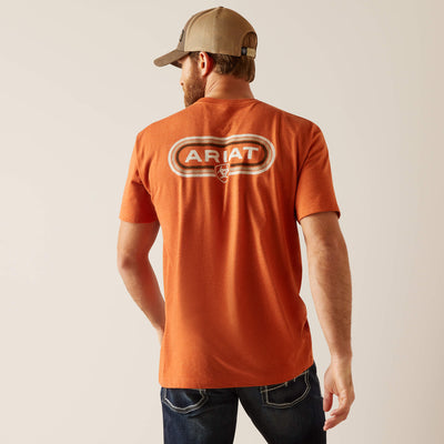 Ariat Mens Rope Lockup Short Sleeve T-Shirt (Adobe Heather)