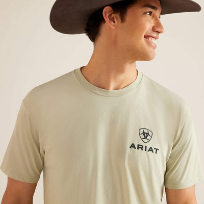 Ariat Mens Lights Short Sleeve T-Shirt (Desert Sage Heather)