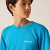 Ariat Boys Western Wire Short Sleeve T-Shirt (Turquoise Heather)