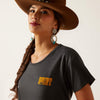 Ariat Womens Groovy Sunset Short Sleeve T-Shirt (Charcoal Heather)