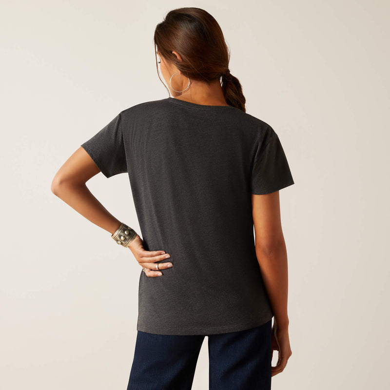 Ariat Womens Presents Short Sleeve T-Shirt (Charcoal Heather)