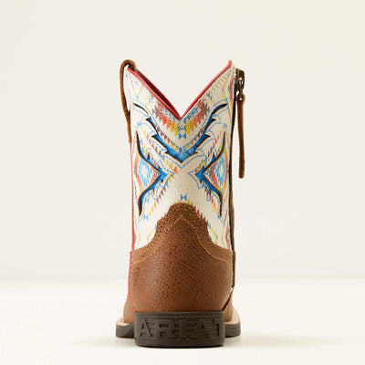 Ariat Little Kids San Angelo VentTEK Western Boot (Toasty Tan/Bright Saddle Blanket)