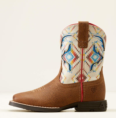 Ariat Little Kids San Angelo VentTEK Western Boot (Toasty Tan/Bright Saddle Blanket)