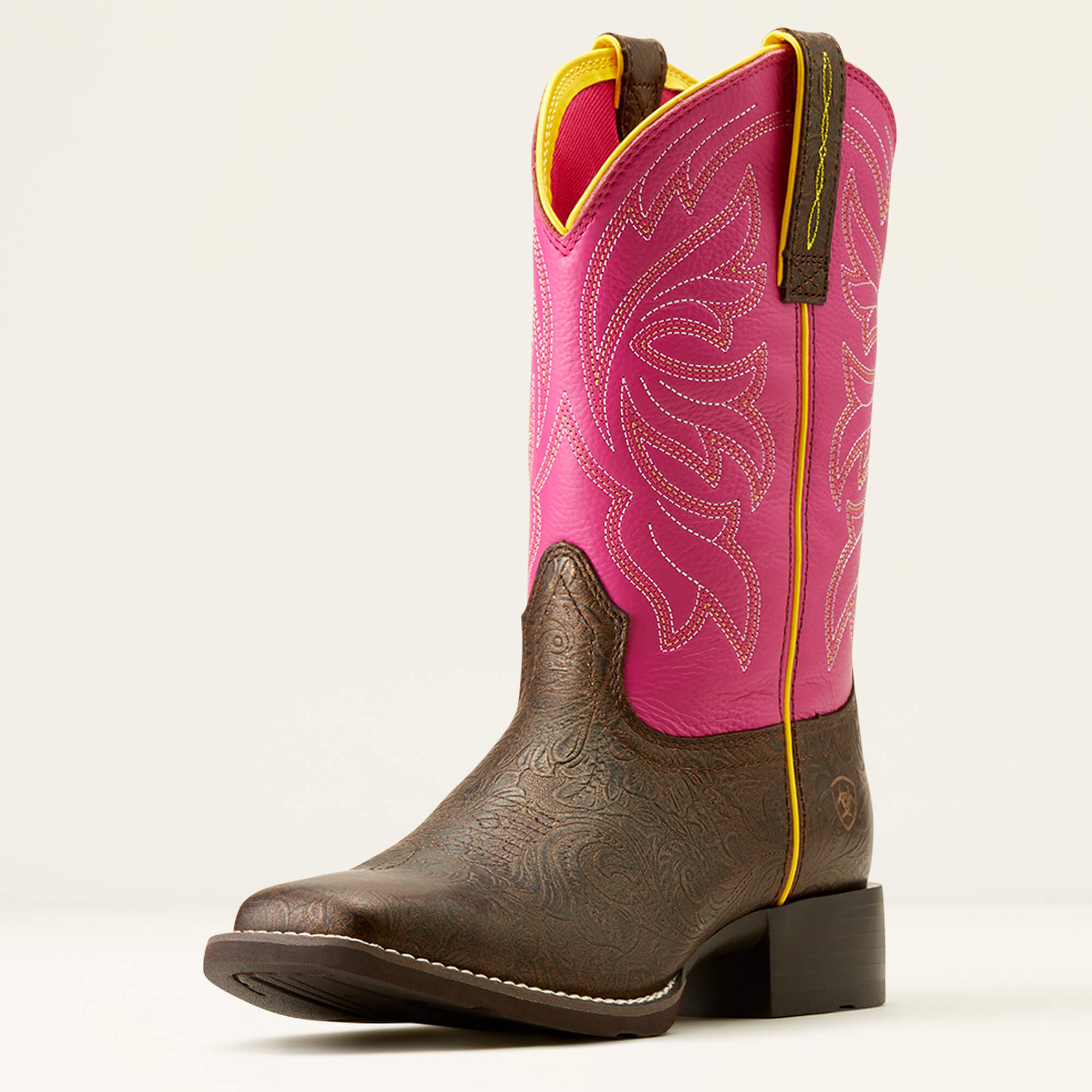 Ariat Womens Buckley Western Boot (Bronze Age/Blushing Pink)