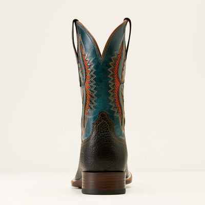 Ariat Mens Rowder VentTEK 360 Cowboy Boot (Black/Dark Teal)