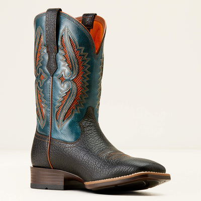 Ariat Mens Rowder VentTEK 360 Cowboy Boot (Black/Dark Teal)