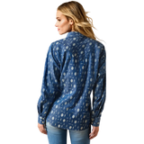 Ariat Womens Wild Blue Western Snap L/S Shirt 10071103
