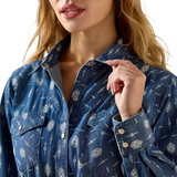 Ariat Womens Wild Blue Western Snap L/S Shirt 10071103