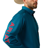 Ariat Mens Team Logo Lightweight Twill Classic Fit L/S Shirt 10071684