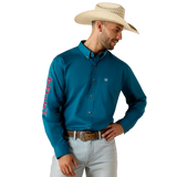 Ariat Mens Team Logo Lightweight Twill Classic Fit L/S Shirt 10071684