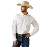 Ariat Mens Team Logo Lightweight Twill Classic Fit L/S Shirt 10071686