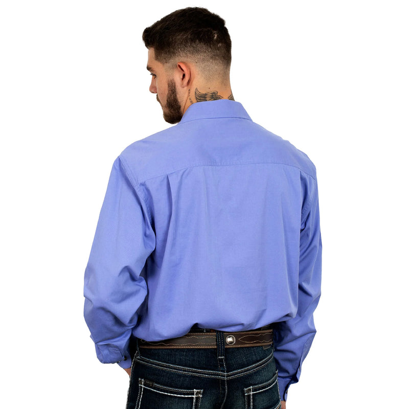 Just Country Mens Cameron Workshirt (Periwinkle)