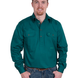 Just Country Men's Cameron Work shirt - Forest Green