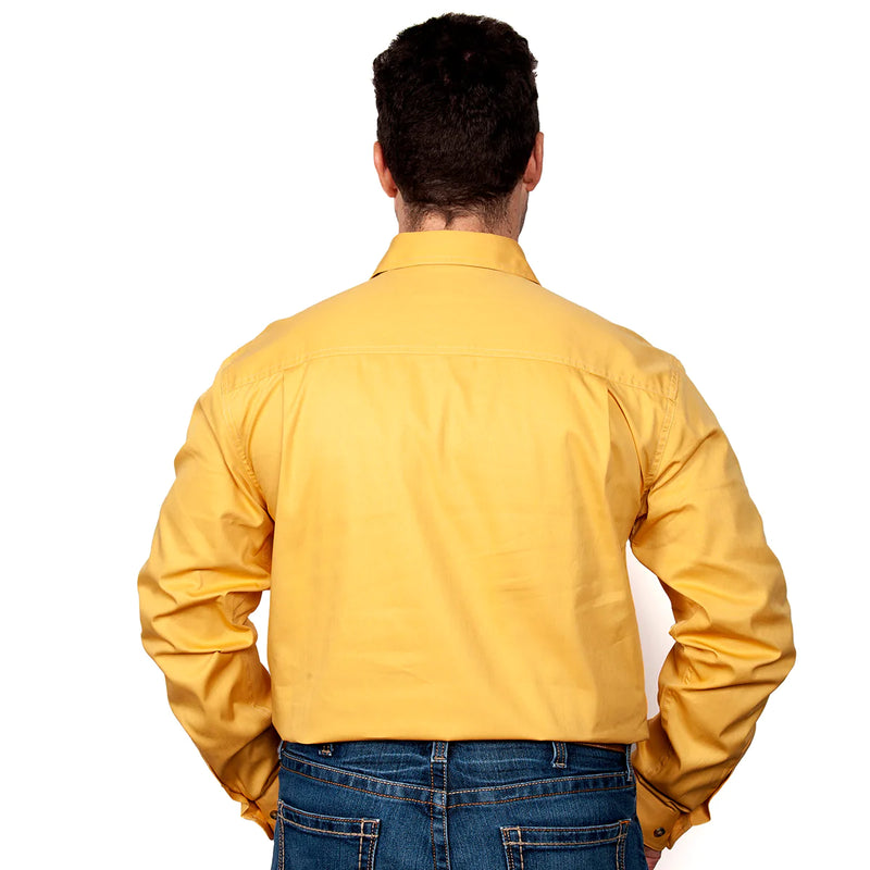 Just Country Mens Cameron Workshirt (Mustard)