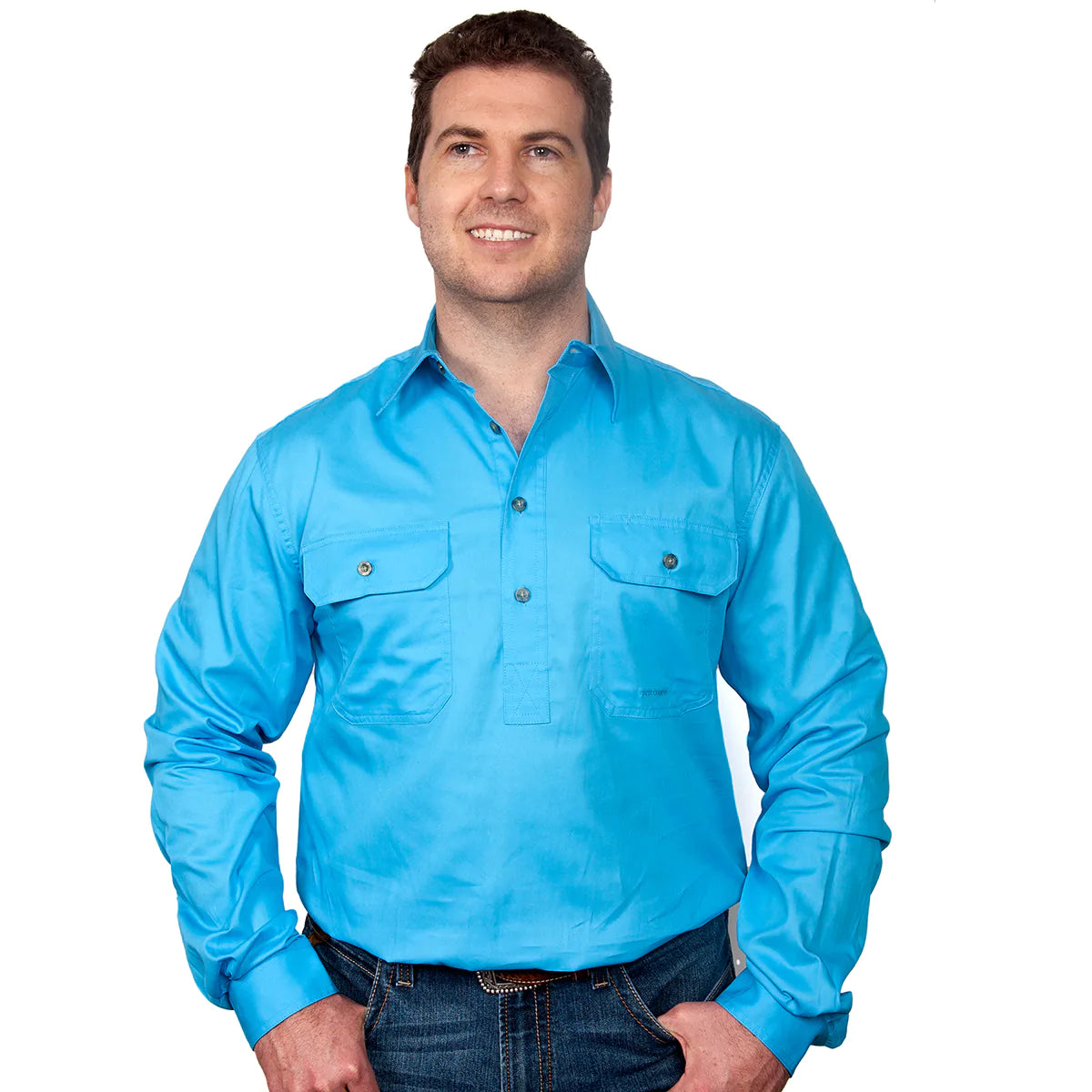 Just Country Mens Cameron Workshirt (Sky)