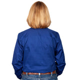 Just Country Womens Jahna Long Sleeve Work Shirt - Cobalt